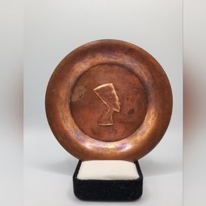 Vintage Embossed Copper Plates 4.5"